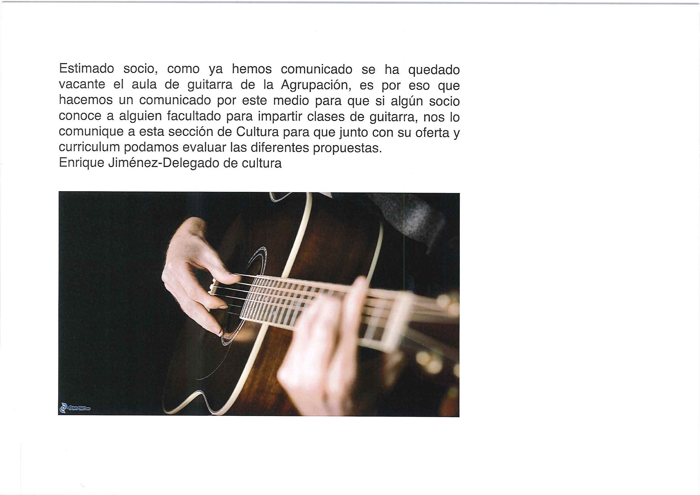 Convocatoria Guitarra