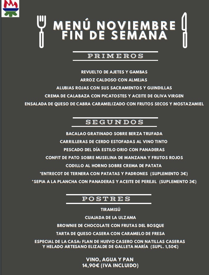 El Bar Restaurante amplía la variedad del Menú de Fin de Semana -  Agrupación Deportiva San Juan